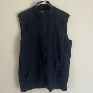 Duluth Trading Company Men’s Blue Sweater Vest Full Zip Size Large